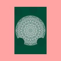 fundo ornamentado de mandala de luxo para capa de livro de convite de casamento com estilo de elemento mandala vetor