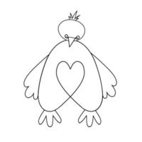 ícone de frango. a galinha apaixonada vetor