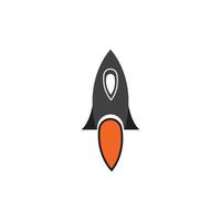 logotipo de ilustração de foguete vetor