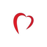 modelo de logotipo de coração vetor