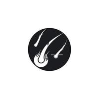 logotipo do folículo de cabelo vetor