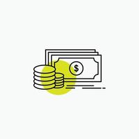 finança. investimento. Forma de pagamento. dinheiro. ícone de linha de dólar vetor