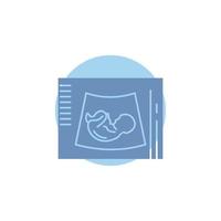 maternidade. gravidez. sonograma. bebê. ícone de glifo de ultrassom. vetor