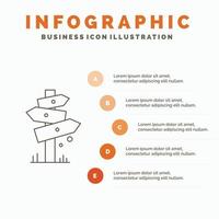 direção. quadro. acampamento. sinal. modelo de infográficos de rótulo para site e apresentação. ícone de linha cinza com ilustração vetorial de estilo infográfico laranja vetor