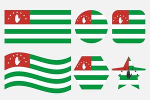 ilustração simples da bandeira da abkhazia para o dia da independência ou eleição vetor