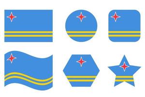 ilustração simples de bandeira de aruba para o dia da independência ou eleição vetor
