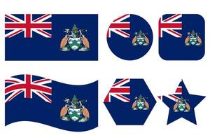 ilustração simples de bandeira da ilha de ascensão para o dia da independência ou eleição vetor