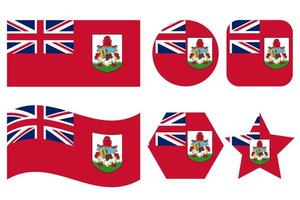 ilustração simples da bandeira das bermudas para o dia da independência ou eleição vetor