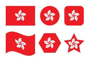 ilustração simples de bandeira de hong kong para o dia da independência ou eleição vetor