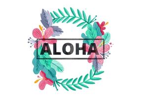 Fundo Hawaiian Lei Watercolor gratuito vetor