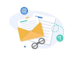 e-mail e mensagens, campanha de marketing por e-mail vetor