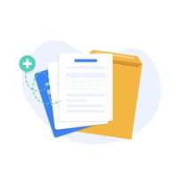 documentos e armazenamento, pasta com documento vetor