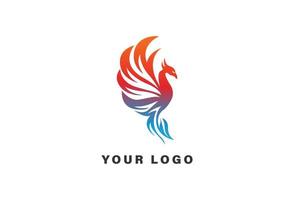 modelo de design de logotipo de fênix vetor