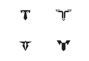 modelo de design de logotipo de letra t vetor
