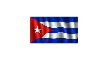 vetor 3d bandeira de cuba. símbolo nacional cubano