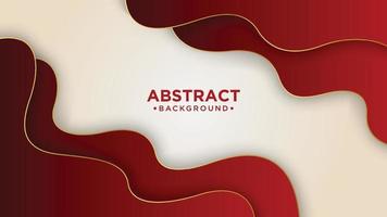 abstrato de luxo vermelho e dourado. terno para banner, design de apresentação, folheto e pôster. vetor