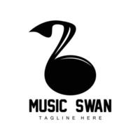 design de logotipo de cisne, ilustração de animal de pato, vetor de modelo de marca da empresa