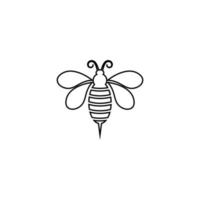 logotipo de design de ilustração vetorial de ícone de abelha vetor