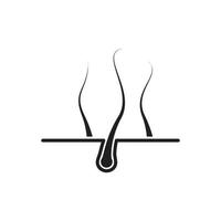 cabelo ícone ilustração vetorial design logotipo vetor