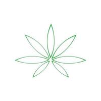 design de ícone de ilustração vetorial de folha de cannabis vetor
