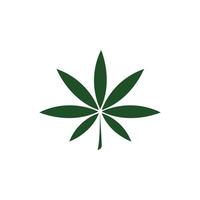 design de ícone de ilustração vetorial de folha de cannabis vetor