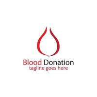 vetor de design de logotipo de doação de sangue