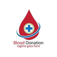 vetor de design de logotipo de doação de sangue