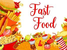 cartaz de café de restaurante de fast food vetorial