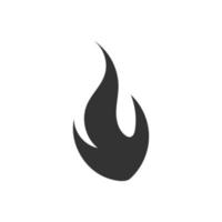 ícone de fogo. chama. logotipo da chama. ilustração de desenho vetorial de fogo. sinal simples de cor preta de ícone de fogo. vetor