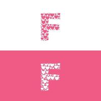 f carta de amor logotipo beleza vetor