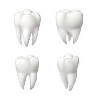 conjunto de ícones de dentes saudáveis para design de odontologia vetor