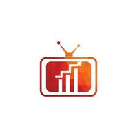 modelo de design de logotipo de tv de finanças. ilustração em vetor tv gráfico logotipo design.