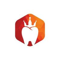 rei dental logotipo projeta vetor de conceito. símbolo do logotipo de saúde dental.