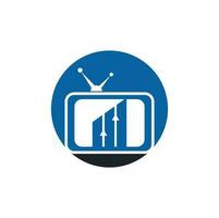 modelo de design de logotipo de tv de finanças. ilustração em vetor tv gráfico logotipo design.