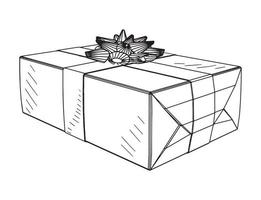ilustração de caixa de presente em estilo de tinta de arte vetor