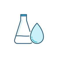 ícone colorido do conceito de vetor de análise de água