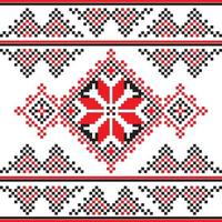 conjunto de padrão de ornamento étnico em cores diferentes. ilustração vetorial vetor
