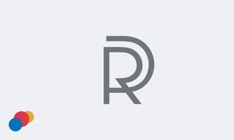 letras do alfabeto iniciais monograma logotipo rd, dr, r e d vetor
