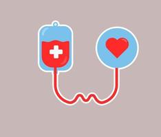 adesivo de design de elemento de doador de sangue vetor