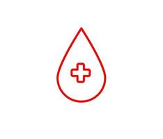estilo de ícone de linha de design de doação de doador de sangue vetor