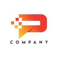 logotipo da letra p pixel, logotipo da letra p vetor