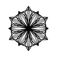 padrão circular em forma de mandala com flor. mandala de padrão redondo. fundos redondos para os cartões, convite, modelo de tatuagem, estilo de negócios, cartões ou então. ilustração vetorial vetor