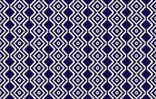 design tradicional padrão geométrico étnico oriental ikat sem costura para fundo, tapete, papel de parede, roupas, embrulho, batik, tecido, padrão colorido, ilustração vetorial. estilo bordado. vetor