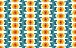 design tradicional padrão geométrico étnico oriental ikat sem costura para fundo, tapete, papel de parede, roupas, embrulho, batik, tecido, padrão colorido, ilustração vetorial. estilo de bordado. vetor