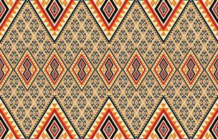design tradicional padrão geométrico étnico oriental ikat sem costura para fundo, tapete, papel de parede, roupas, embrulho, batik, tecido, padrão colorido, ilustração vetorial. estilo de bordado. vetor