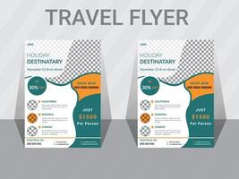 modelo de design de folheto de turismo de viagem, layout de design de cartaz de visita vetorial. vetor