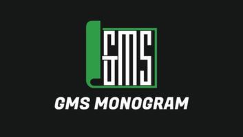 modelo de design de logotipo de iniciais de nome de marca de monograma gms vetor