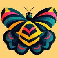 vetor de ilustração de mariposa colorida isolada boa para logotipo, ícone, mascote, imprimir ou personalizar seu design