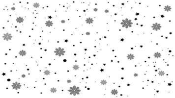 fundo branco de neve. design de inverno nevado de natal. flocos de neve caindo pretos, paisagem abstrata. efeito do tempo frio. decoração de textura de neve de natureza de fantasia mágica. ilustração vetorial vetor