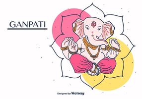 Fundo Ganpati Vector